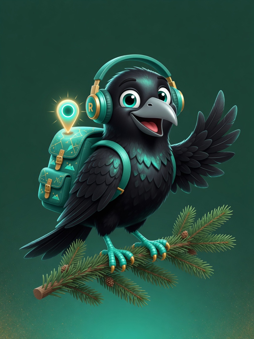 Ravi the Raven welcomes you to Sitka